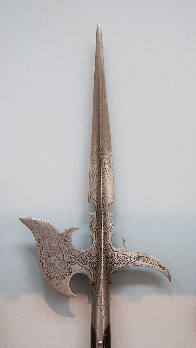 Halberd of Christian II of Saxony (reigned 1601–11), Steel, wood, German 