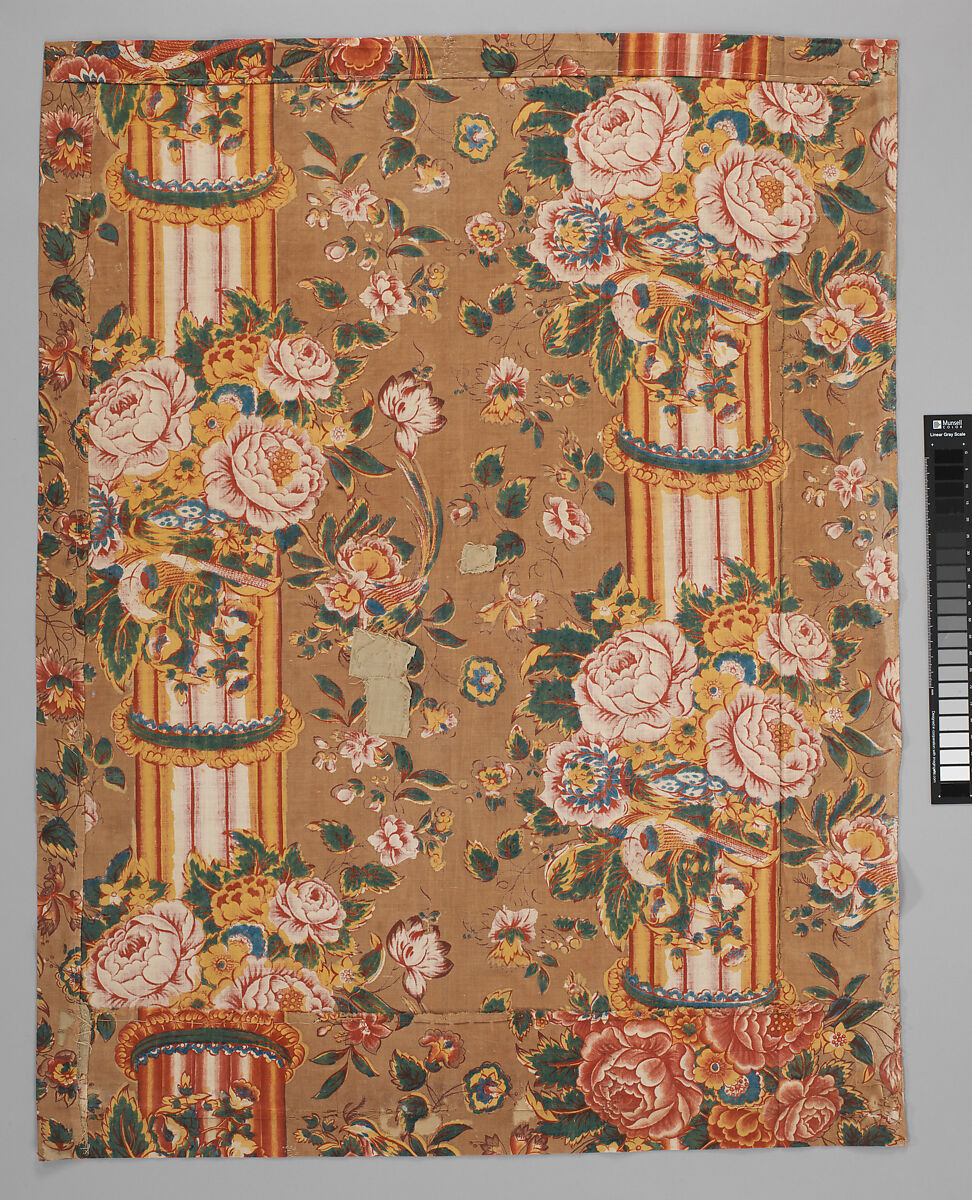 Pillar print textile, Cotton, British