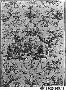 "Le Couronnement de la Rosière", Designed by Jean-Baptiste Huet I (French, Paris 1745–1811 Paris), Linen, French, Jouy-en-Josas