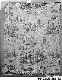 Pictorial print, Possibly Oberkampf Manufactory (French, active 1760–1843), Cotton, French, possibly Jouy-en-Josas