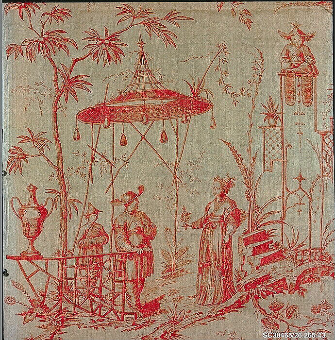 Pictorial print, Possibly Oberkampf Manufactory (French, active 1760–1843), Cotton, French, possibly Jouy-en-Josas