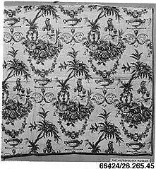 Pictorial print, Linen, French