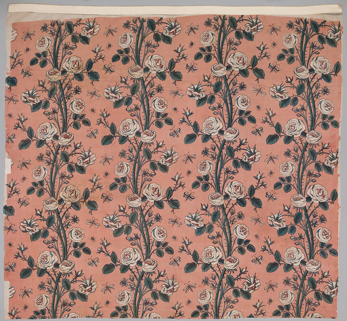 "Climbing Roses", J.R. Wetter, Cotton, French, Orange