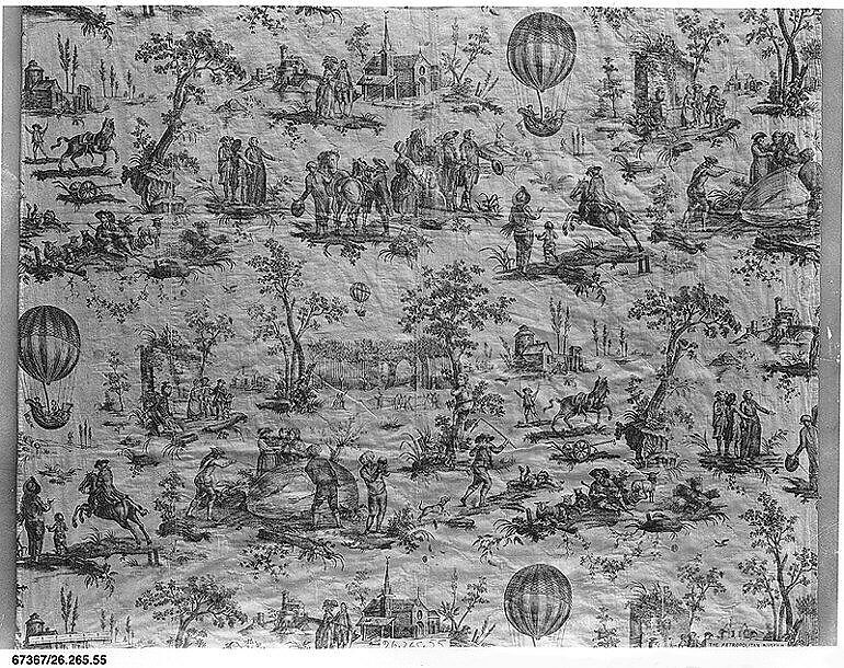 Pictorial print, Oberkampf Manufactory (French, active 1760–1843), Linen, French, Jouy-en-Josas