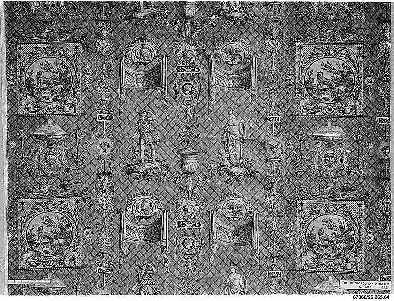 The Wolf and the Lamb (La Fontaine fable), Designed by Jean-Baptiste Huet I (French, Paris 1745–1811 Paris), Cotton, French, Jouy-en-Josas