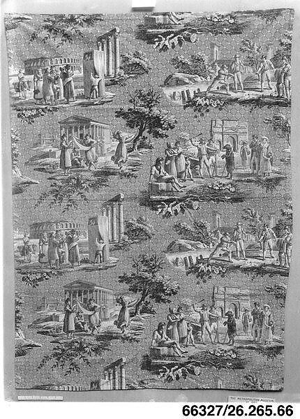 Midi de la France, Louis Hippolyte Lebas (French, 1782–1867), Cotton, French, Jouy-en-Josas 