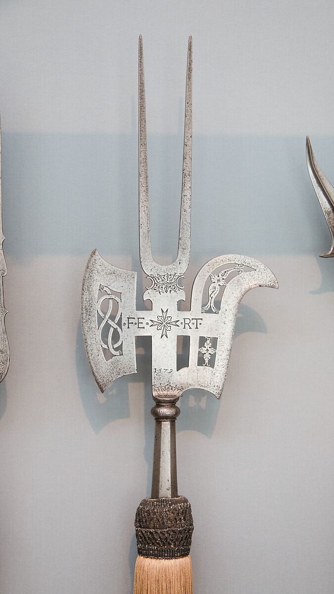 Halberd of the Bodyguard of Emanuele Filiberto (1528–1580), Duke of Savoy, Steel, wood, Italian