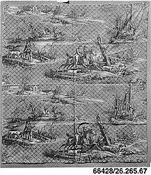 Route to Jouy, Oberkampf Manufactory (French, active 1760–1843), Cotton, French, Jouy-en-Josas