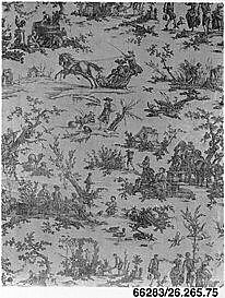 "Pleasures of the Four Seasons", Designed by Jean-Baptiste Huet I (French, Paris 1745–1811 Paris), Cotton, French, Jouy-en-Josas