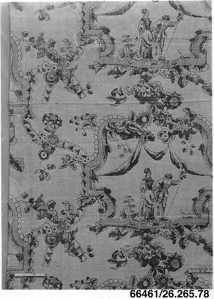 Pictorial print, Linen, French 