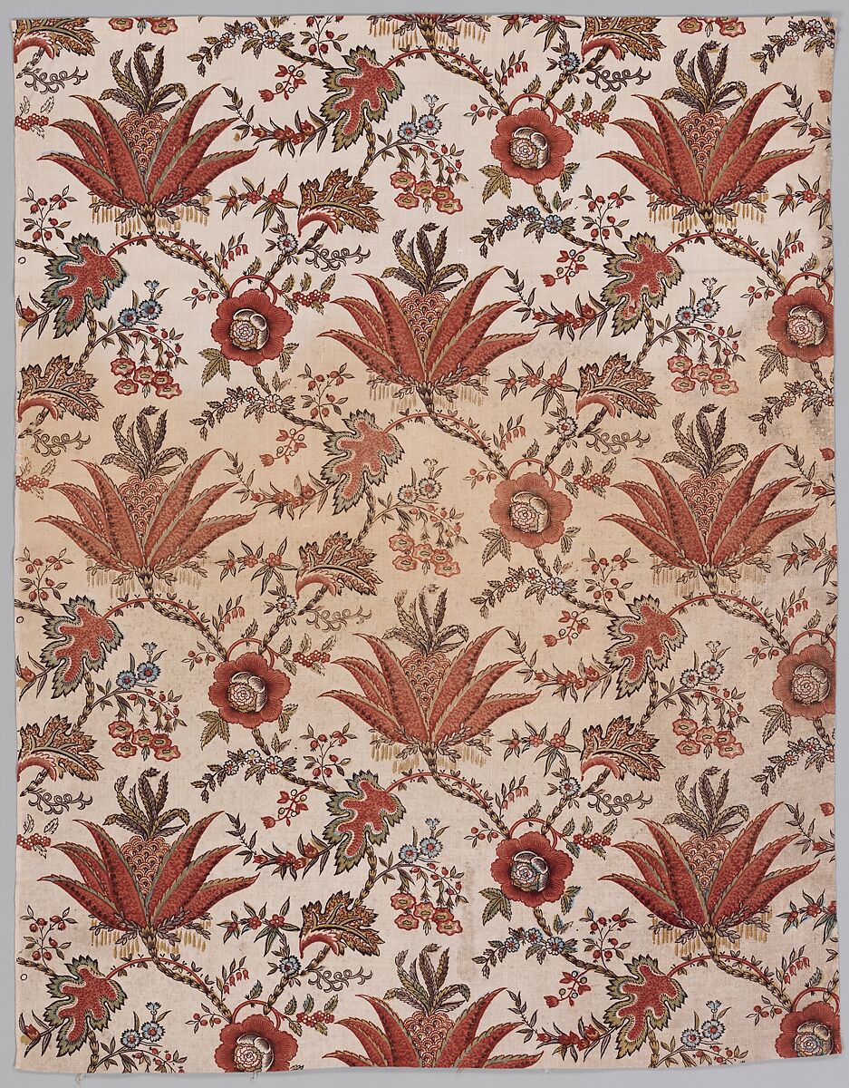 Floral print, Oberkampf Manufactory (French, active 1760–1843), Cotton, French, Jouy-en-Josas 