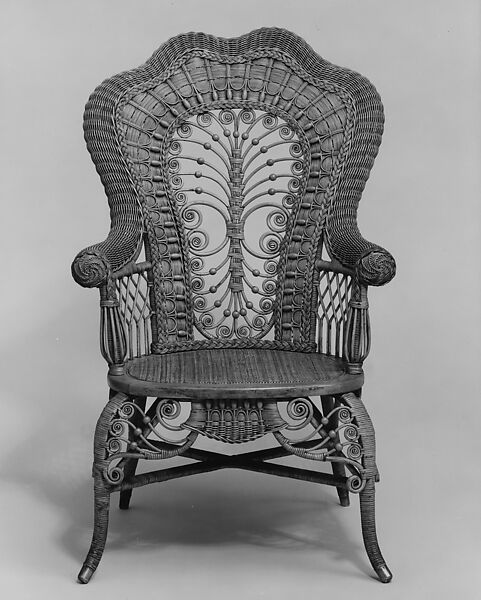 Armchair, Heywood Brothers and Wakefield Company (American, 1897–1921), Rattan, maple, possibly ash, American 