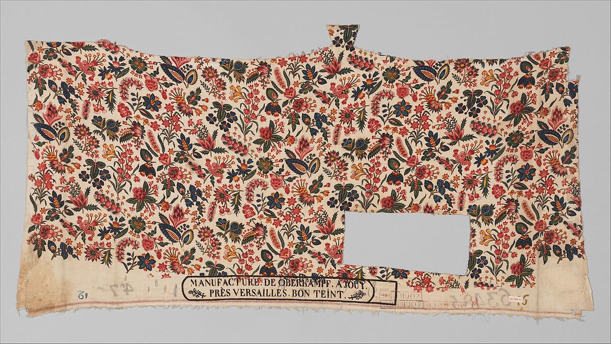 Floral print, Oberkampf Manufactory (French, active 1760–1843), Cotton, French, Jouy-en-Josas 