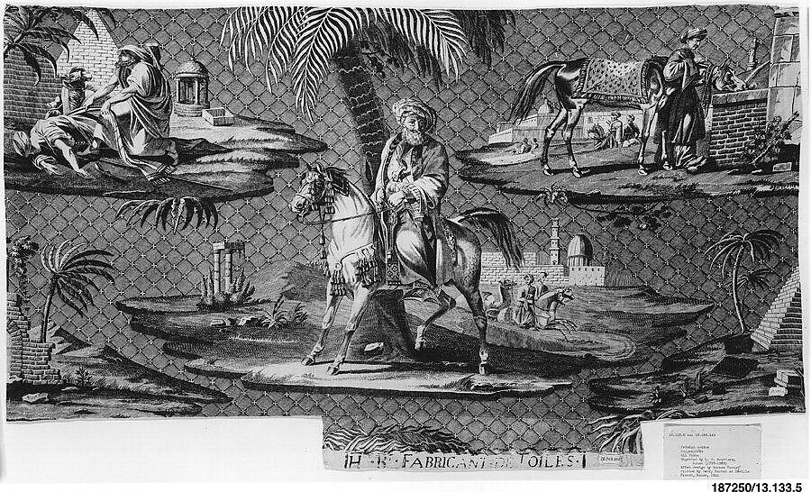 Piece, Louis-Henri Brevière (French, Forges-les-Eaux 1797–1869 Hyers), Cotton, French, Rouen (Déville)