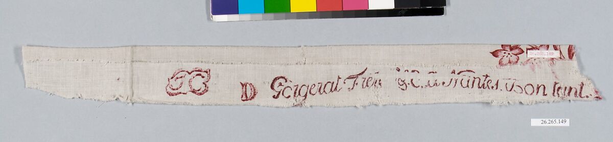 Piece, Gorgerat Frères et Cie, Cotton, French, Nantes