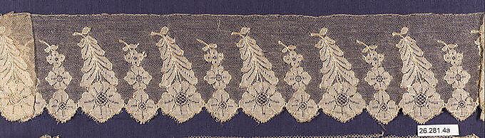 Strip, Silk, machine made lace, British 