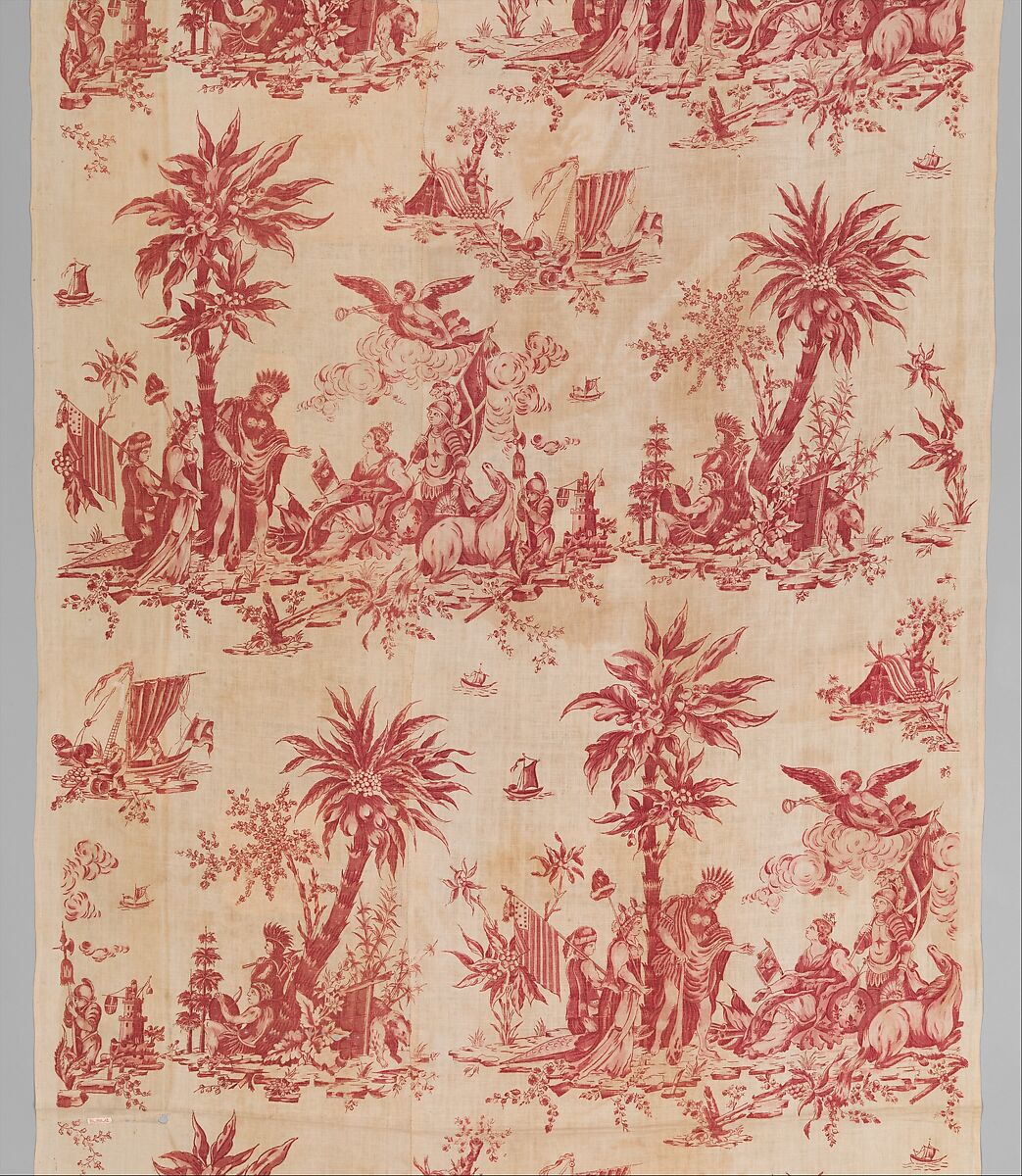 "Panurge dans l'île des lanternes", Petitpierre et Cie (French, 1790–1802), Linen, French, Nantes 