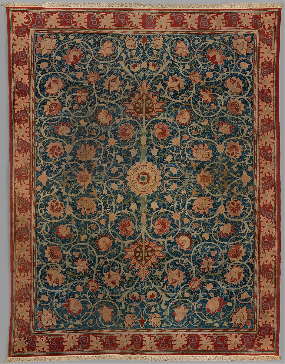 Holland Park carpet, Designed by William Morris (British, Walthamstow, London 1834–1896 Hammersmith, London), Wool
Turkish (Ghiordes) knot, 25 to the square inch., British, Merton Abbey or Hammersmith 