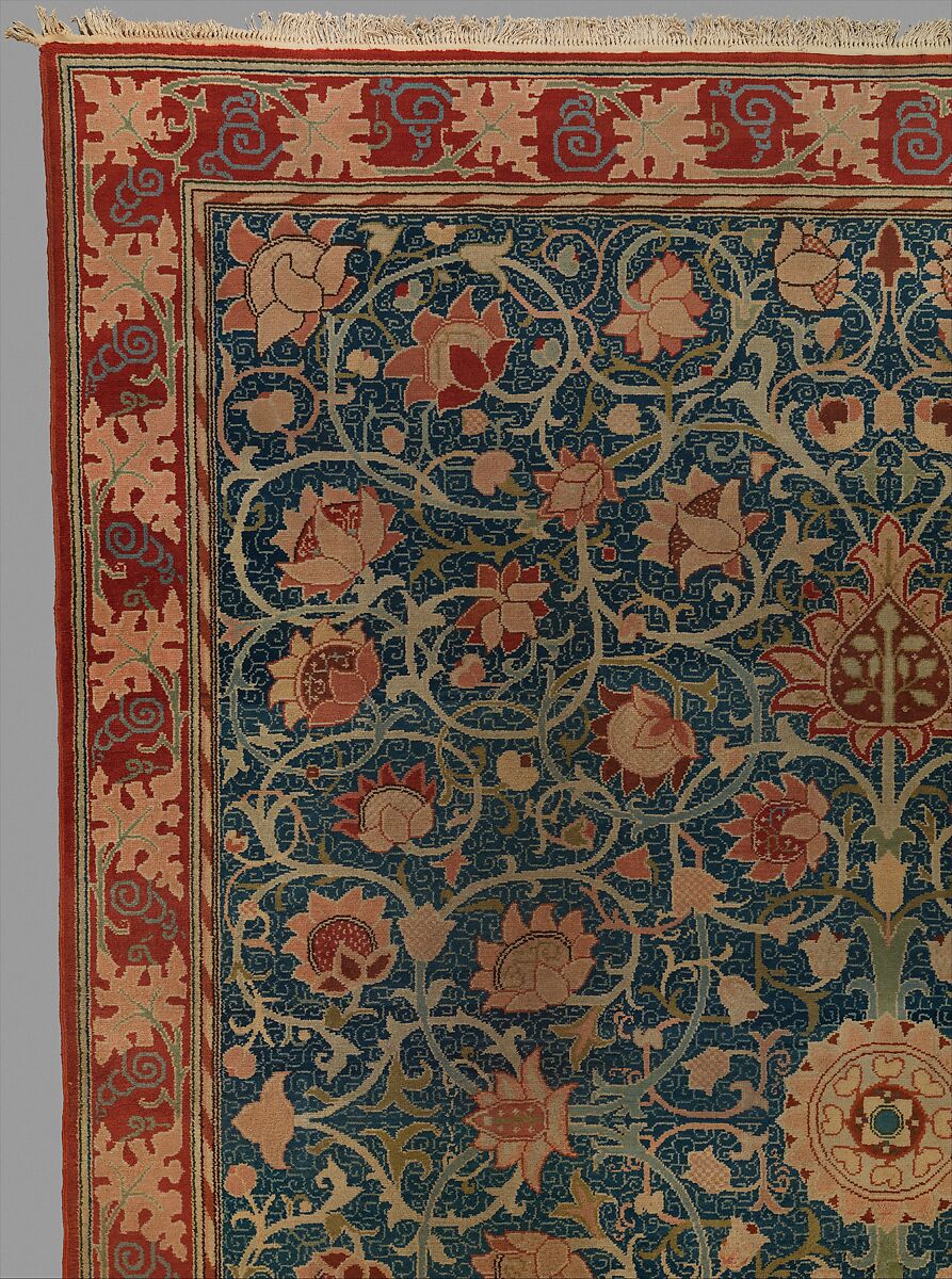 Holland Park carpet, Designed by William Morris (British, Walthamstow, London 1834–1896 Hammersmith, London), Wool
Turkish (Ghiordes) knot, 25 to the square inch., British, Merton Abbey or Hammersmith