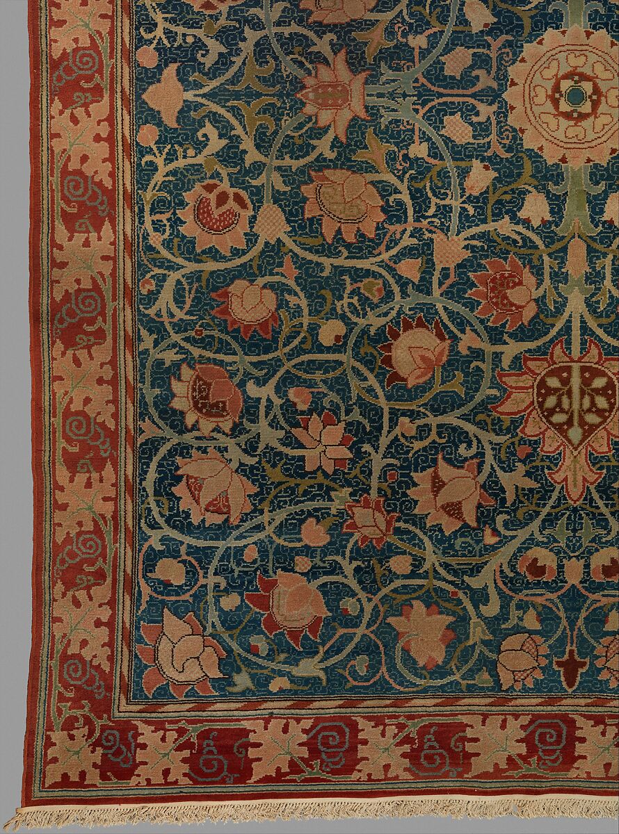 Holland Park carpet, Designed by William Morris (British, Walthamstow, London 1834–1896 Hammersmith, London), Wool
Turkish (Ghiordes) knot, 25 to the square inch., British, Merton Abbey or Hammersmith
