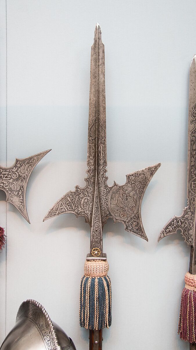 Halberd of Emperor Matthias (reigned 1612–19), Steel, wood, German 