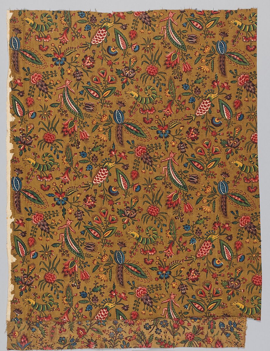 "Les Coquecigrues", Oberkampf Manufactory (French, active 1760–1843), Cotton, French, Jouy-en-Josas 