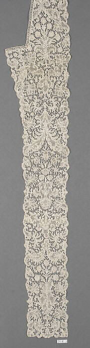 Lappet, Bobbin lace, point d'Angleterre, Flemish, Brussels 