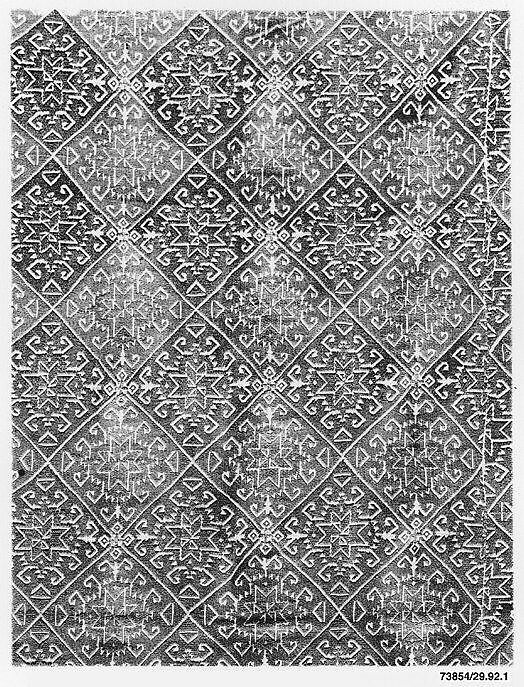 Bed curtain, Silk on linen, Greek Islands, Cyclades, Naxos