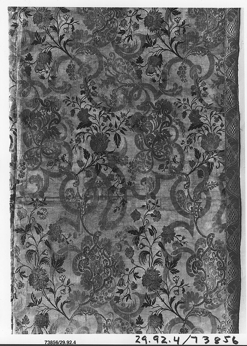 Piece, Silk and metal thread, Italian, Venice 