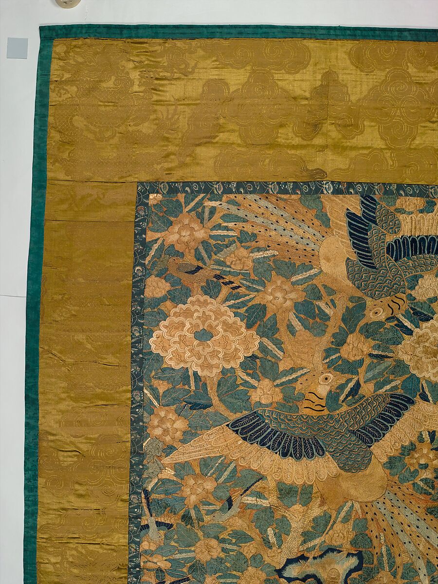 Vertical panel, Silk and metal thread, Chinese, for Portuguese market