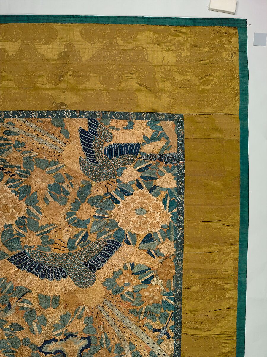 Vertical panel, Silk and metal thread, Chinese, for Portuguese market