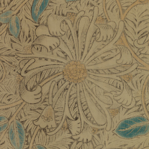 Honeysuckle, Designed by William Morris (British, Walthamstow, London 1834–1896 Hammersmith, London), Cotton, British, Merton Abbey