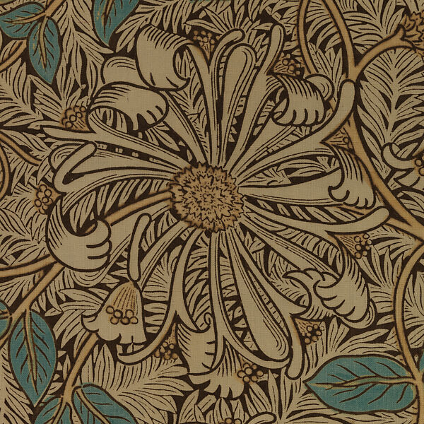 Honeysuckle, Designed by William Morris (British, Walthamstow, London 1834–1896 Hammersmith, London), Cotton, British, Merton Abbey