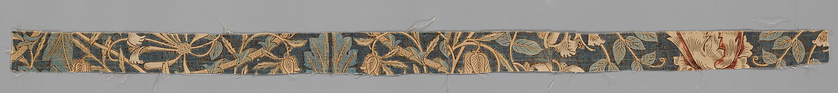 Honeysuckle, Designed by William Morris (British, Walthamstow, London 1834–1896 Hammersmith, London), Linen, British
