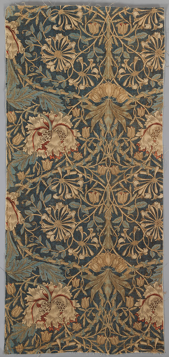 Honeysuckle, Designed by William Morris (British, Walthamstow, London 1834–1896 Hammersmith, London), Linen, British
