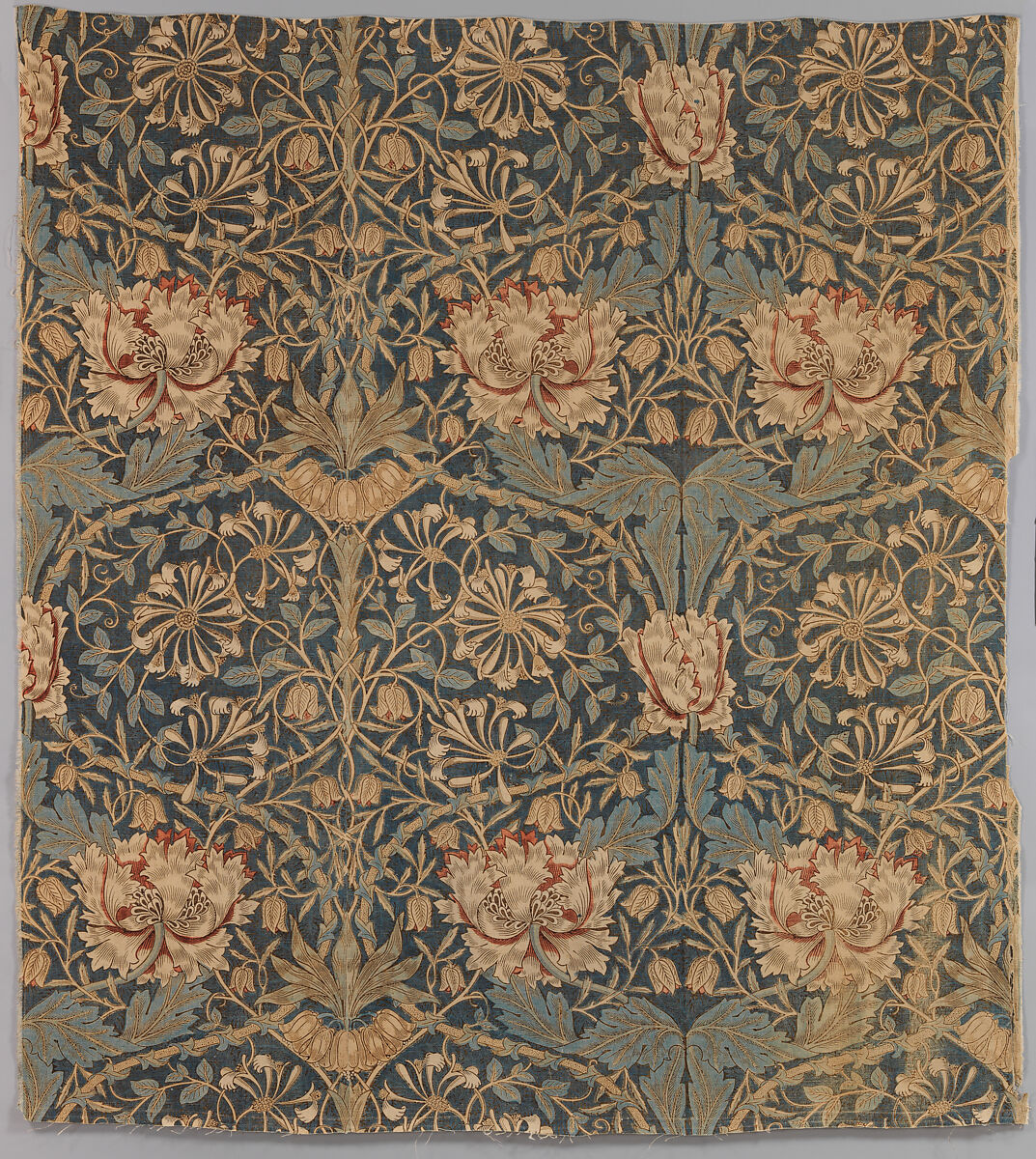 Honeysuckle, Designed by William Morris (British, Walthamstow, London 1834–1896 Hammersmith, London), Linen, British 