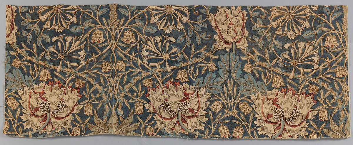 Honeysuckle, Designed by William Morris (British, Walthamstow, London 1834–1896 Hammersmith, London), Linen, British