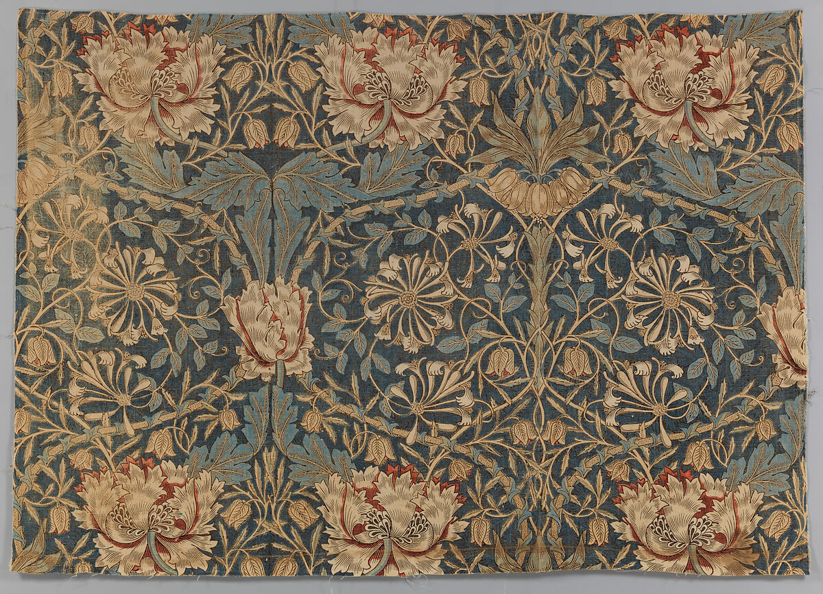 Honeysuckle, Designed by William Morris (British, Walthamstow, London 1834–1896 Hammersmith, London), Linen, British