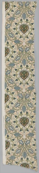 "Rosebud", John Henry Dearle (British, London 1859–1932 Purley, Surrey), Cotton, British, London 