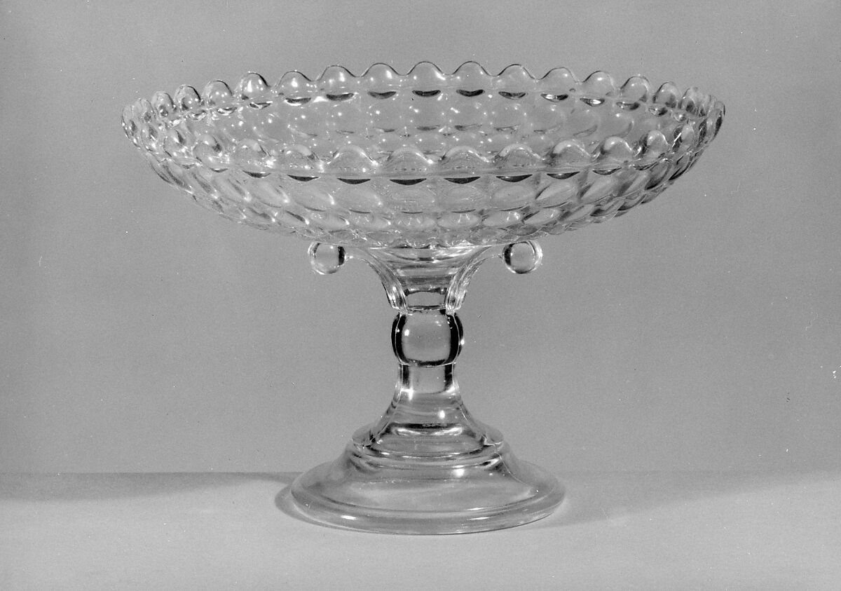Compote, Adams and Company, Pressed glass, American 