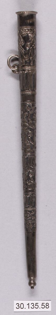 Needle sheath, Silver, possibly German 