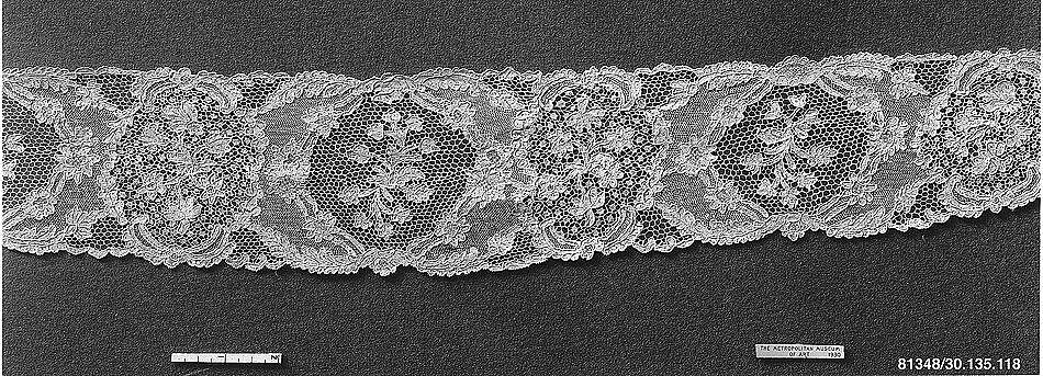 Cravat, Needle lace, point d'Argentan, French 