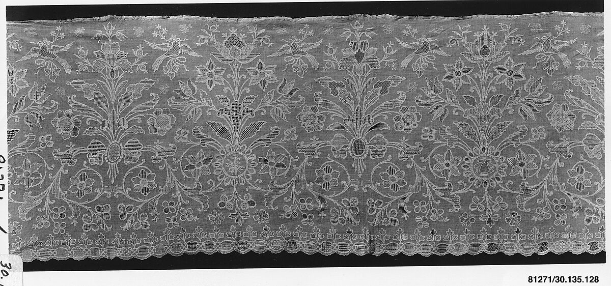 Altar frontal, Drawnwork, Italian 