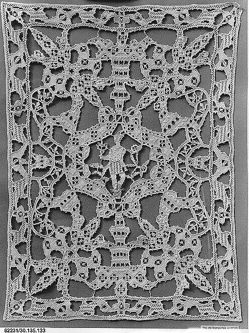 Panel, Cutwork, Italian