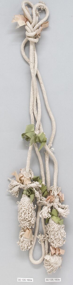 Pair of tassels, Linen, Italian 