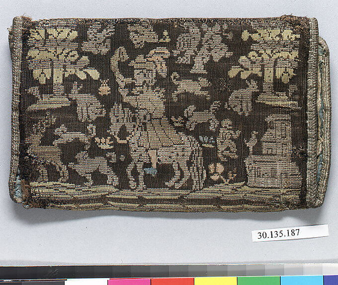 Letter case, Silk and  metal thread, French