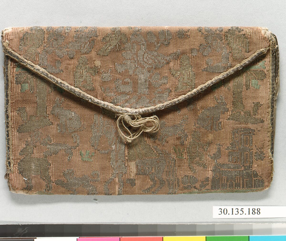Letter case, Silk and metal thread, French 