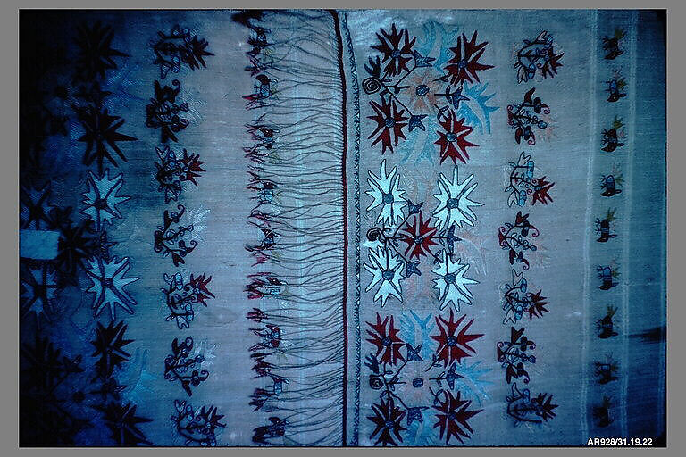 Scarf, Silk on cotton, Greek Islands, Mitylene