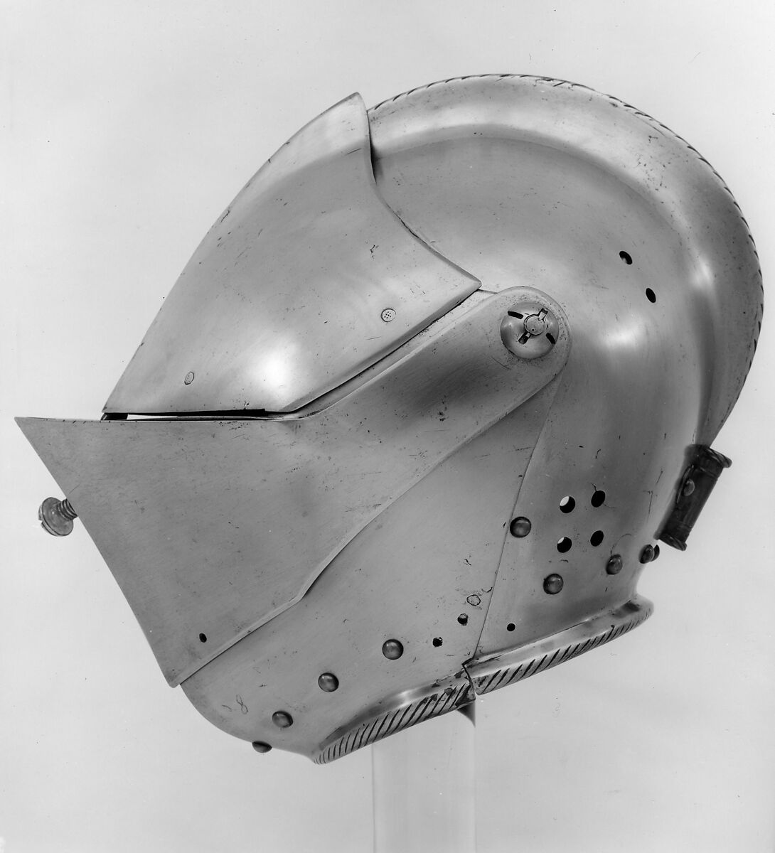 Jousting Armor, Attributed to Anton Peffenhauser (German, Augsburg, 1525–1603), Steel, leather, German, Augsburg