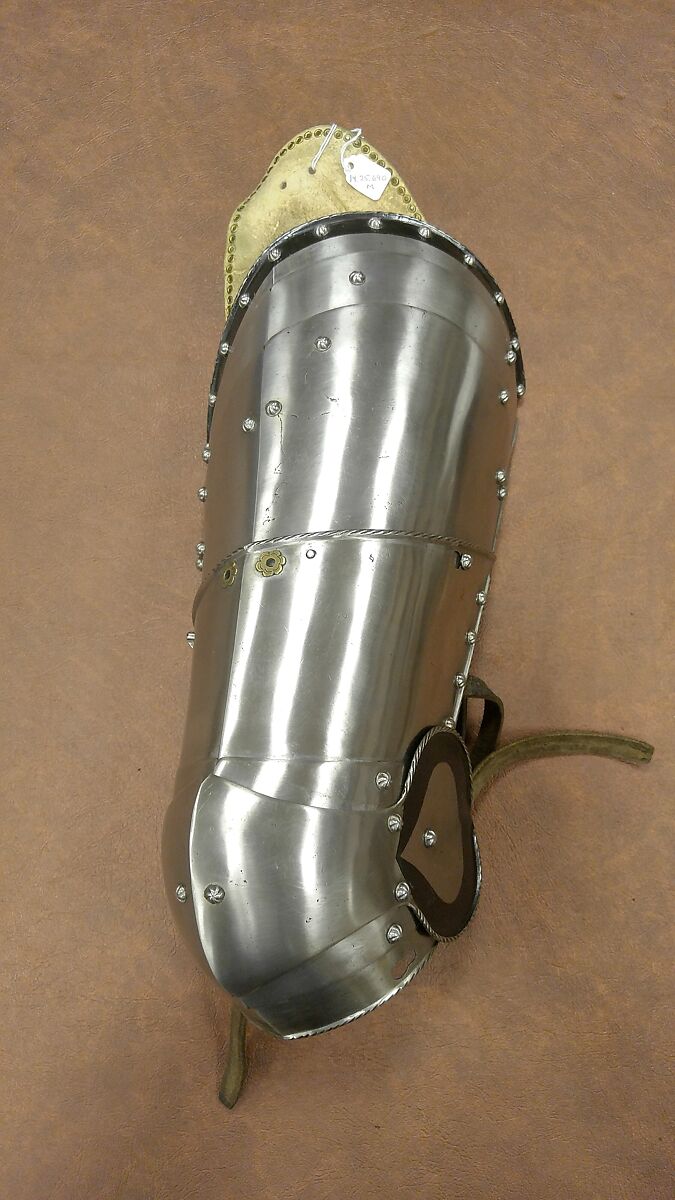 Armor, Steel, leather, German, Landshut; greaves and sabatons, German, Augsburg (?)